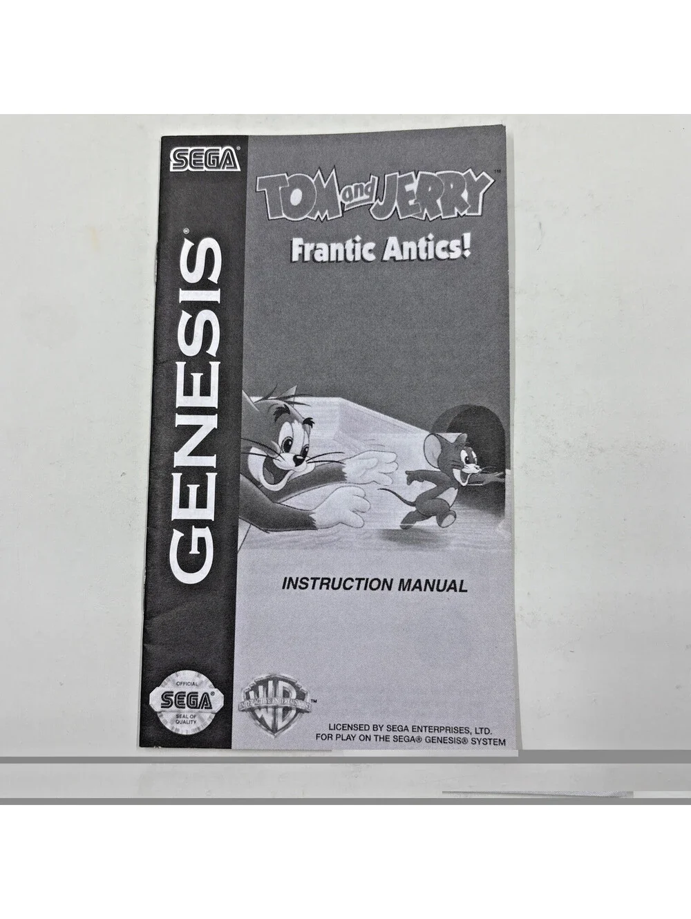 Tom and Jerry Frantic Antics Sega Genesis 1993 Game Cartridge And Manual Tested